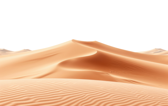 Vast Expanse Desert Sands Whisper Secrets on a White or Clear Surface PNG Transparent Background