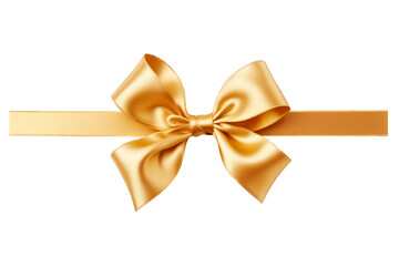golden bow isolated 