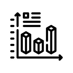 bar graph line icon