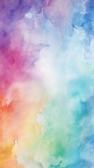 Obraz premium Watercolor art background. Old paper. Rainbow texture for cards, flyers, poster, banner. 