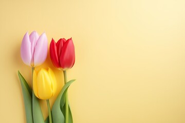 tulips on a light background