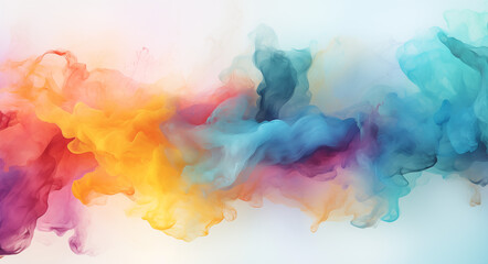 Fototapeta na wymiar Abstract background of colorful ink vapor in the style of vibrant