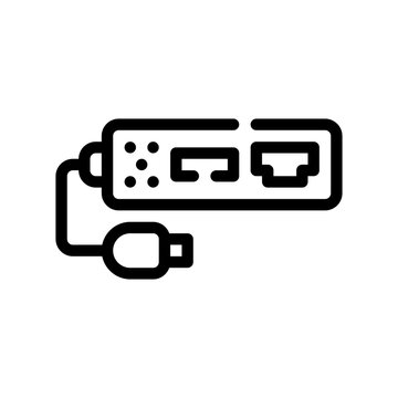 black network adapter icon clip art preview