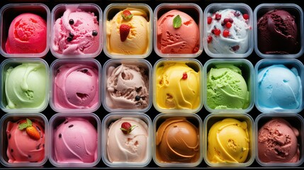 italian gelato ice cream illustration y delicious, sweet treat, flavor pistachio italian gelato ice cream - obrazy, fototapety, plakaty