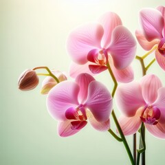 pink orchid on a white background
