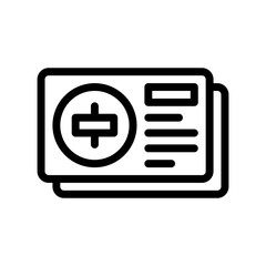 business card line icon