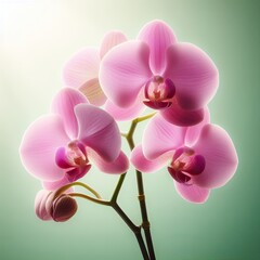 Fototapeta na wymiar pink orchid on a white background 
