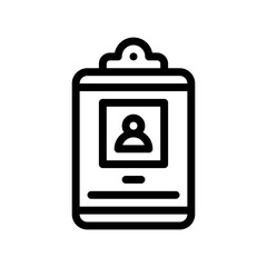 business card line icon