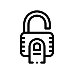 unlock line icon