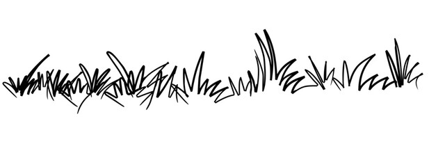 grass doodles illustration collection handdrawn style