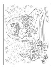 Coloring pages for Christmas and Happy New Year 