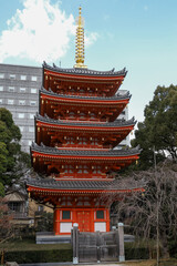 The Tochoji Temple is famous landmark in fukuoka city at japan