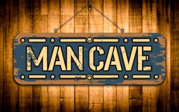 Man Cave Sign - Retro illustration