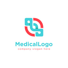 Modern Healthcare Medical Logo. Cross Sign Health Icon. isolated on White Background. Flat Vector Logo Design Template Element.
