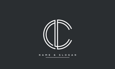 LC or CL Alphabet letters logo monogram