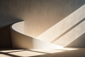 Abstract composition of light and shadows on textured surfaces, artistic play of illumination