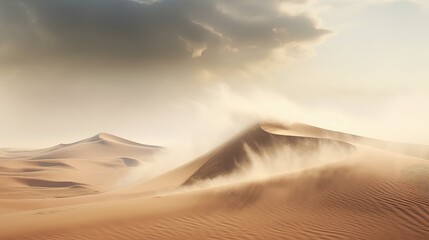 heat sand desert landscape illustration oasis mirage, nomad wilderness, horizon barren heat sand desert landscape - obrazy, fototapety, plakaty