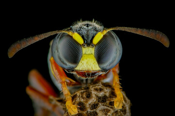 macro of a wasp - Powered by Adobe