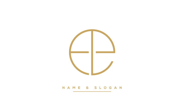 Alphabet letters LE or EL logo monogram