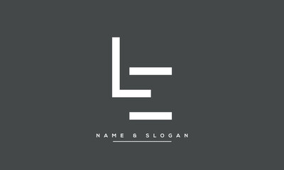 Alphabet letters LE or EL logo monogram - obrazy, fototapety, plakaty