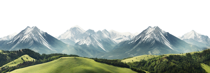 Picturesque landscape with majestic mountain peaks