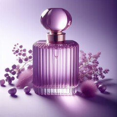 Obraz na płótnie Canvas bottle of perfume and lavender 