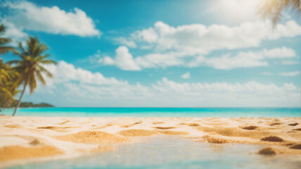 Whispers of Sea Breeze: Tilt Shift View on a Bahamas Beach
