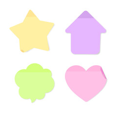 Post it various shapes heart star arrow