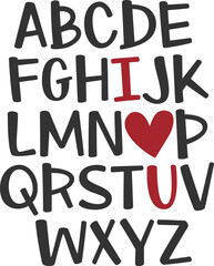 Abc I Love You - Valentine's Day Illustration