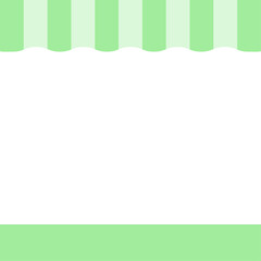 緑色のシェードのかわいい背景･フレーム- ショップ･マーケット･マルシェのイメージ素材 - 正方形
