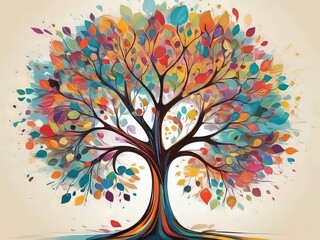 árbol colorido