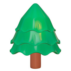 green christmas tree 3d