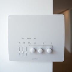  A minimalist close-up of a residential internet connection panel, shot during the daytime
