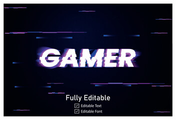 Futuristic Glitch text effect for video game text for editable cyberpunk glitch text effect	