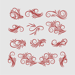 set of floral logo vector