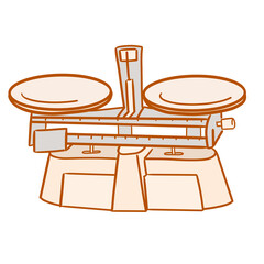 lab electronic appliances_Weighing scale_vector