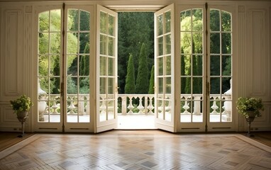 French Windows Tall casement windows.
