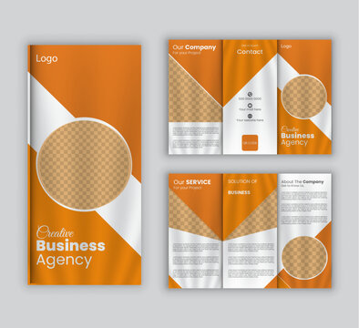 Creative modern business trifold brochur template
