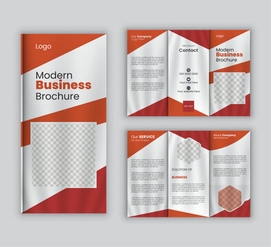 Creative modern business trifold brochur template