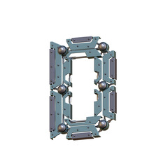 Futuristic & Robotic 3D Alphabet PNG Letters