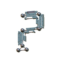 Futuristic & Robotic 3D Alphabet PNG Letters