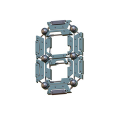 Futuristic & Robotic 3D Alphabet PNG Letters