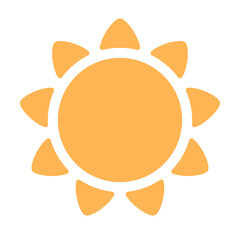 かわいい太陽のアイコン素材