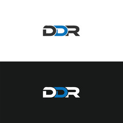 DDR logo. D D R design. White DDR letter. DDR, D D R letter logo design. Initial letter DDR linked circle uppercase monogram logo. D D R letter logo vector design. 