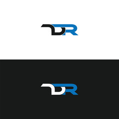  DR logo. D R design. White DR letter. DR, D R letter logo design. Initial letter DR linked circle uppercase monogram logo. D R letter logo vector design. 