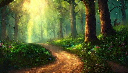 Obraz premium morning in the woods