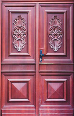 Red vintage door