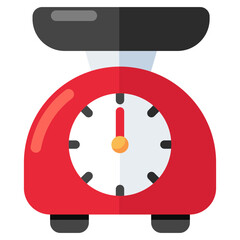 A flat design icon of kitchen scale 