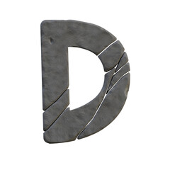 Cracked Concrete 3D Alphabet PNG Letters