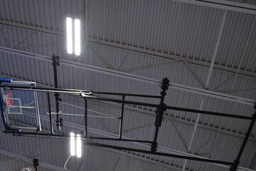 Lights on a Roof in a Gym